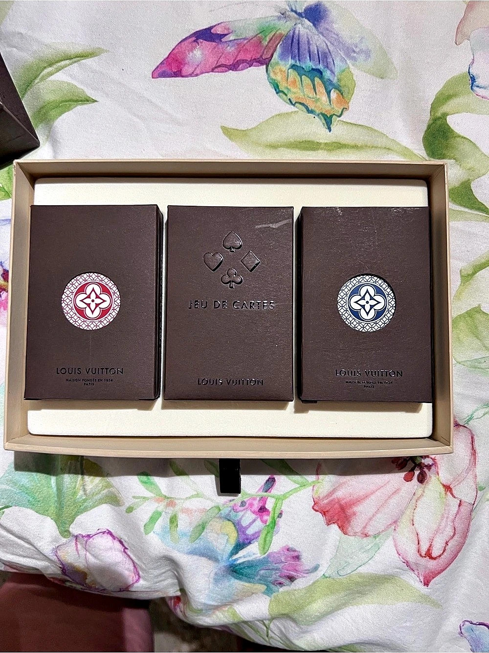 Louis Vuitton Jeu de Cartes Three-Deck Playing Card Set Brown